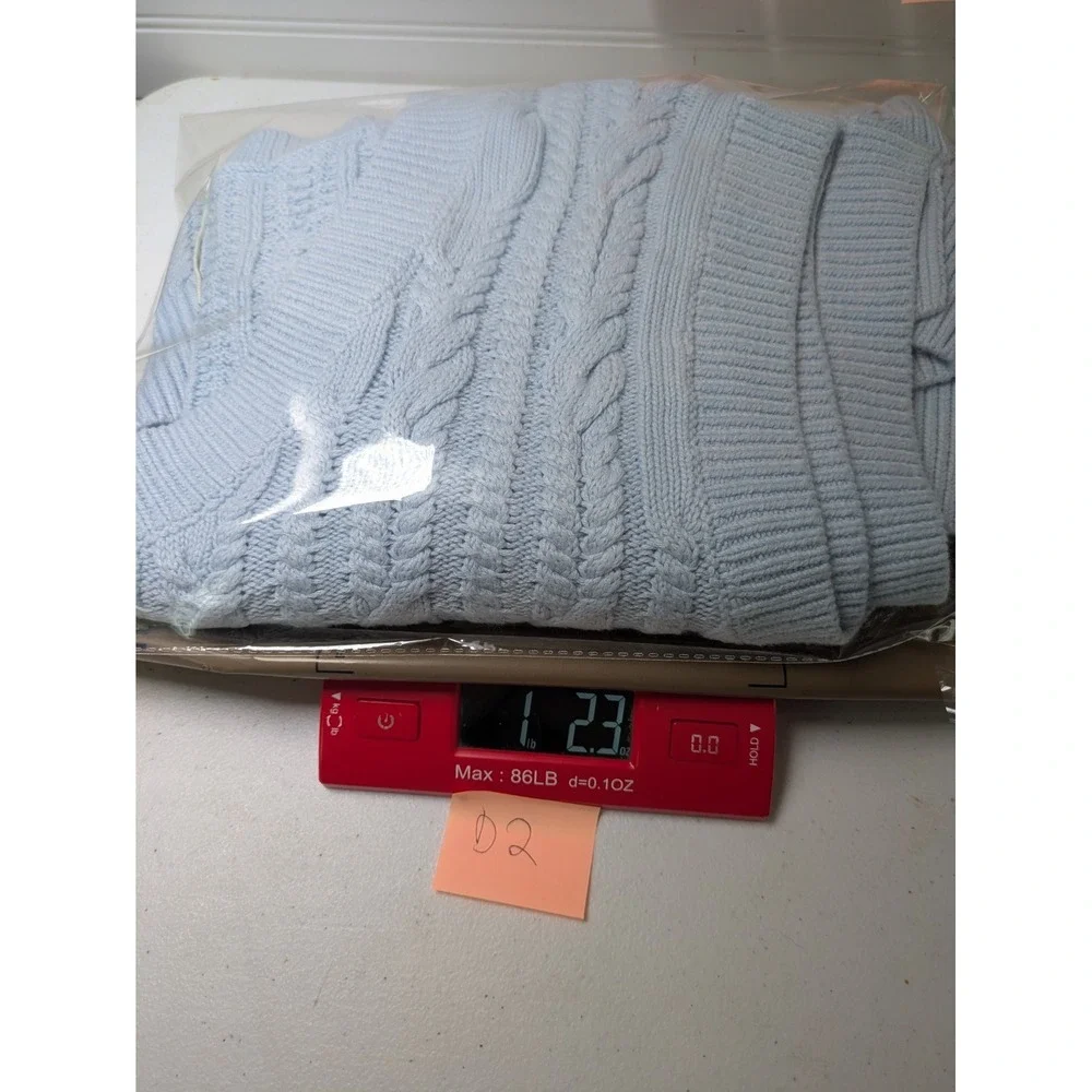Abercrombie And Fitch Women's Sweater Vest XXL Blue Academia Knit Layer Stretchy